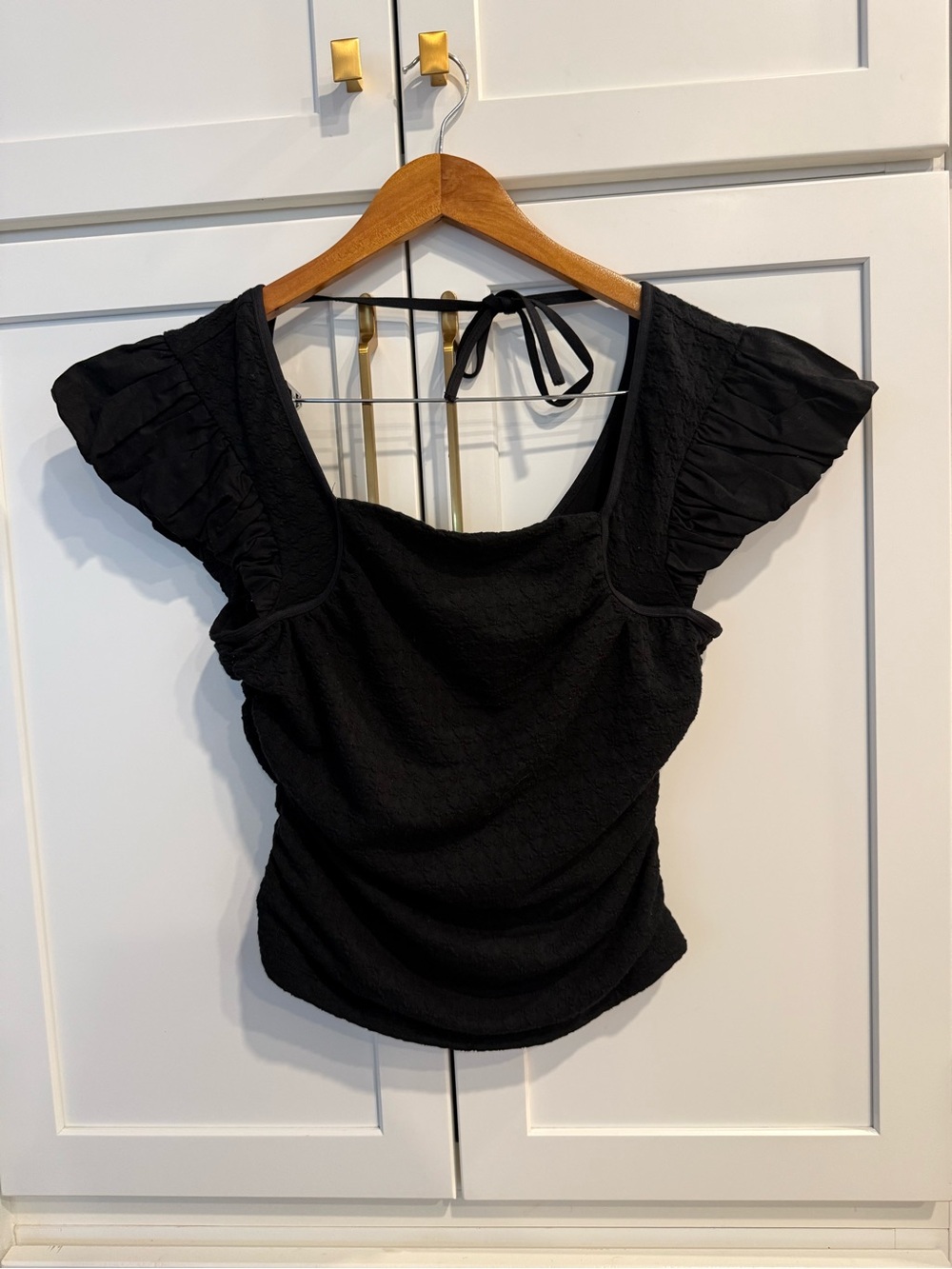 NWT Anthropology Maeve cropped black size M